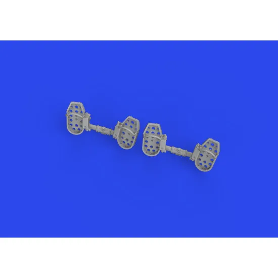 Eduard 648874 1/48 Bf 109E rudder pedals late PRINT Brassin for Aircraft