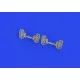 Eduard 648874 1/48 Bf 109E rudder pedals late PRINT Brassin for Aircraft