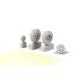 Eduard 648991 1/48 P-51B/C wheels block tread 2 Brassin for Aircraft