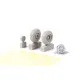 Eduard 648991 1/48 P-51B/C wheels block tread 2 Brassin for Aircraft