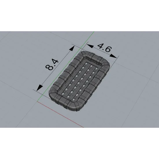 Eduard 653017 1/350 Balsa life raft PRINT 0 Brassin for Ships