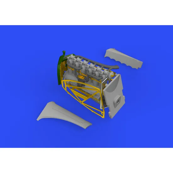 Eduard 672223 1/72 Fokker D.VII (OAW) engine/Mercedes D.III Brassin for Aircraft
