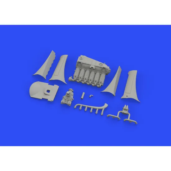 Eduard 672223 1/72 Fokker D.VII (OAW) engine/Mercedes D.III Brassin for Aircraft