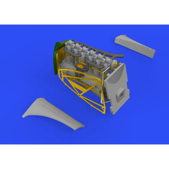 Eduard 672223 1/72 Fokker D.VII (OAW) engine/Mercedes D.III Brassin for Aircraft