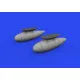 Eduard 672321 1/72 Bf 109F/G external fuel tanks Brassin for Aircraft