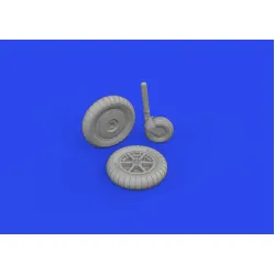 Eduard 672341 1/72 Bf 109G-2/G-4 wheels for bulged wings PRINT Brassin for Aircraft
