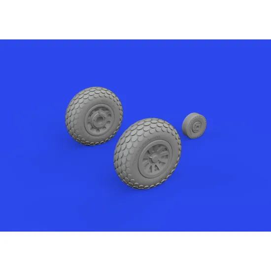 Eduard 672367 1/72 P-51D wheels oval tread Brassin for Aircraft