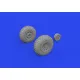 Eduard 672367 1/72 P-51D wheels oval tread Brassin for Aircraft