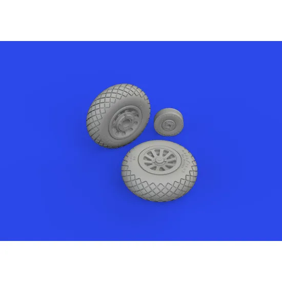 Eduard 672370 1/72 P-51D wheels diamond tread 2 Brassin for Aircraft