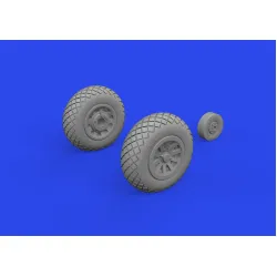 Eduard 672371 1/72 P-51D wheels block tread 2 Brassin for Aircraft