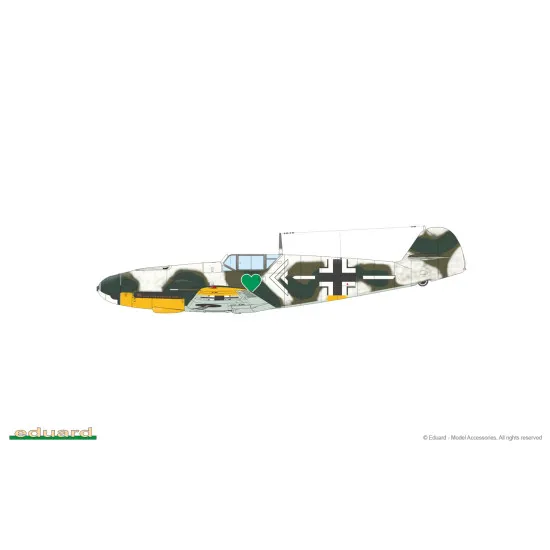 Eduard 70155 1/72 Bf 109F-4 Plastic for Aircraft Profipack
