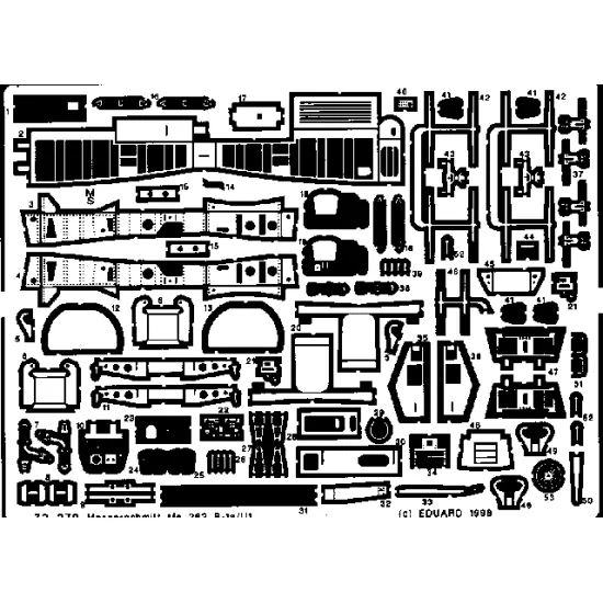 Eduard 72270 1/72 Me 262B-1a/U-1 Schwalbe Photo-Etched for Aircraft Photo etched set