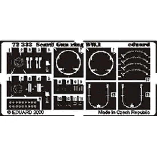 Eduard 72333 1/72 WWI Scarff Gun Ring Photo-Etched for Aircraft Photo etched set