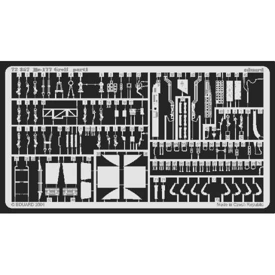 Eduard 72357 1/72 He 177 Greif Photo-Etched for Aircraft Photo etched set