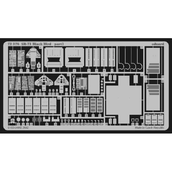 Eduard 72376 1/72 SR-71 Blackbird Photo-Etched for Aircraft Photo etched set