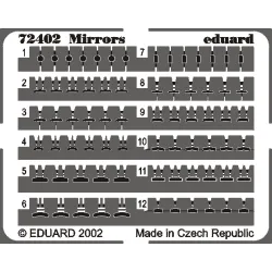 Eduard 72402 1/72 Mirrors Photo-Etched for Aircraft Photo etched set