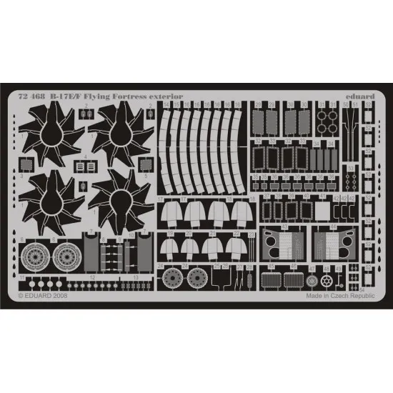 Eduard 72468 1/72 B-17E/F exterior Photo-Etched for Aircraft Photo etched set