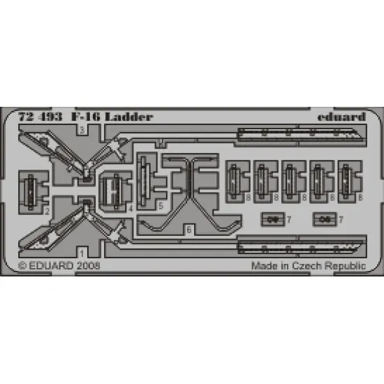 Eduard 72493 1/72 F-16 ladder Photo-Etched for Aircraft Photo etched set
