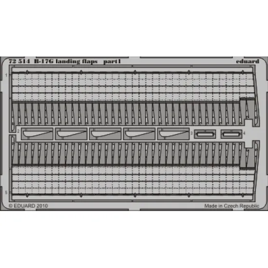 Eduard 72514 1/72 B-17G landing flaps Photo-Etched for Aircraft Photo etched set