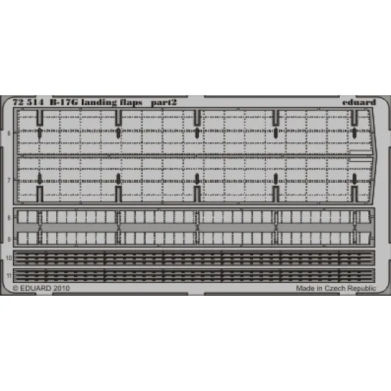 Eduard 72514 1/72 B-17G landing flaps Photo-Etched for Aircraft Photo etched set