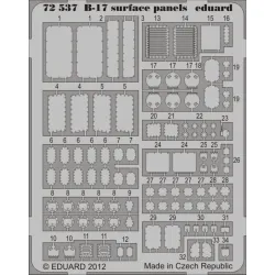 Eduard 72537 1/72 B-17 surface panels Photo-Etched for Aircraft Photo etched set