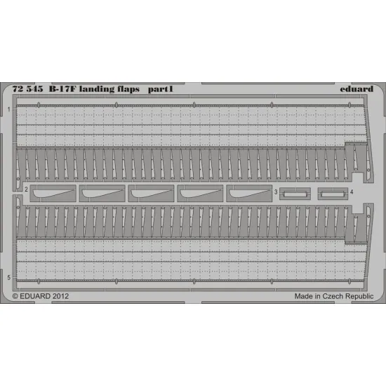 Eduard 72545 1/72 B-17F landing flaps Photo-Etched for Aircraft Photo etched set