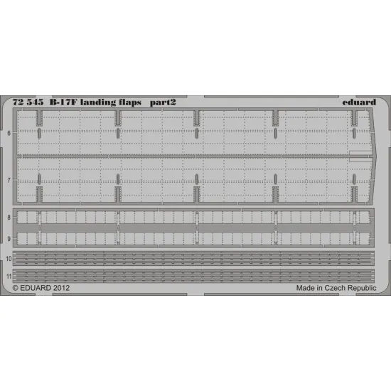 Eduard 72545 1/72 B-17F landing flaps Photo-Etched for Aircraft Photo etched set