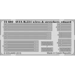 Eduard 72602 1/72 Avia B.534 wires & stretchers Photo-Etched for Aircraft Photo etched set
