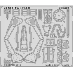 Eduard 72611 1/72 Fw 190A-8 Photo-Etched for Aircraft Photo etched set