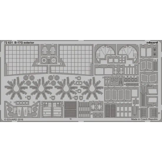 Eduard 72631 1/72 B-17G exterior Photo-Etched for Aircraft Photo etched set