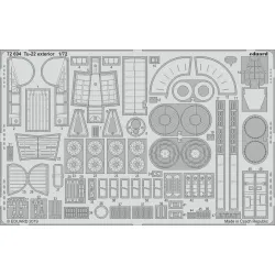 Eduard 72694 1/72 Tu-22 exterior Photo-Etched for Aircraft Photo etched set