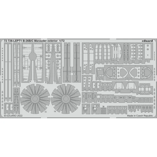 Eduard 72726 1/72 B-26B/C Marauder exterior Photo-Etched for Aircraft Photo etched set