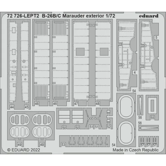 Eduard 72726 1/72 B-26B/C Marauder exterior Photo-Etched for Aircraft Photo etched set