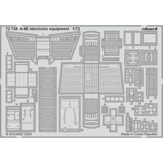 Eduard 72738 1/72 A-6E electronic equipment Photo-Etched for Aircraft Photo etched set