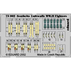 Eduard 73002 1/72 Seatbelts Luftwaffe WWII Fighters Photo-Etched for Aircraft Photo etched set