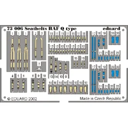 Eduard 73006 1/72 Seatbelts RAF Q type Photo-Etched for Aircraft Photo etched set