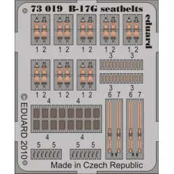 Eduard 73019 1/72 B-17 seatbelts Photo-Etched for Aircraft Photo etched set