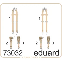Eduard 73032 1/72 Seatbelts Luftwaffe WWII bombers SUPERFABRIC Photo-Etched for Aircraft Photo etched set