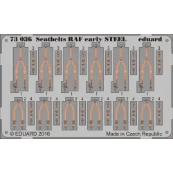Eduard 73036 1/72 Seatbelts RAF early STEEL Photo-Etched for Aircraft Photo etched set