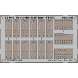 Eduard 73040 1/72 Seatbelts RAF late STEEL Photo-Etched for Aircraft Photo etched set