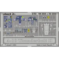 Eduard 73232 1/72 A-10 Photo-Etched for Aircraft Photo etched set
