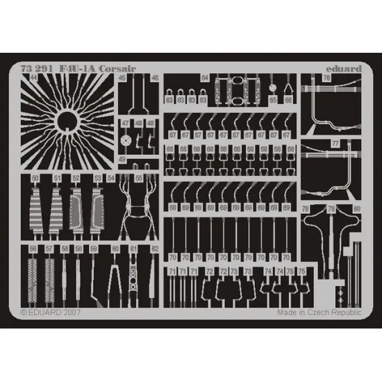 Eduard 73291 1/72 F4U-1A Photo-Etched for Aircraft Photo etched set