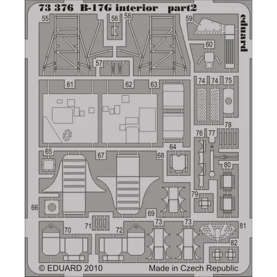 Eduard 73376 1/72 B-17G interior Photo-Etched for Aircraft Photo etched set