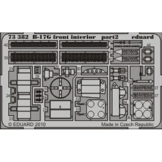 Eduard 73382 1/72 B-17G front interior Photo-Etched for Aircraft Photo etched set