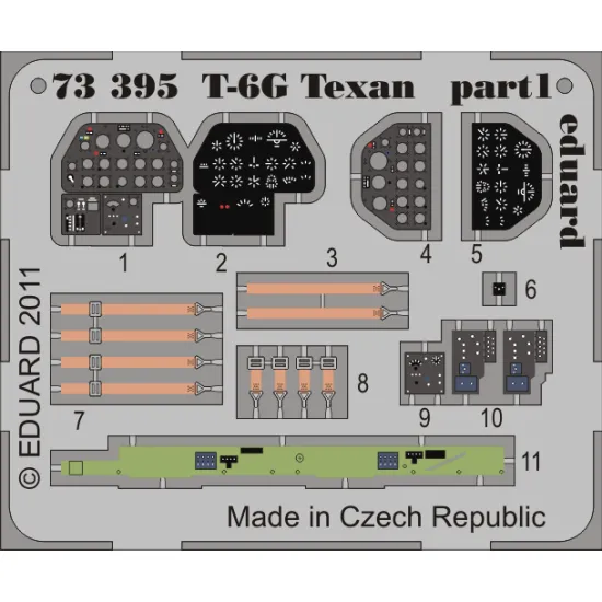 Eduard 73395 1/72 T-6G Texan Photo-Etched for Aircraft Photo etched set