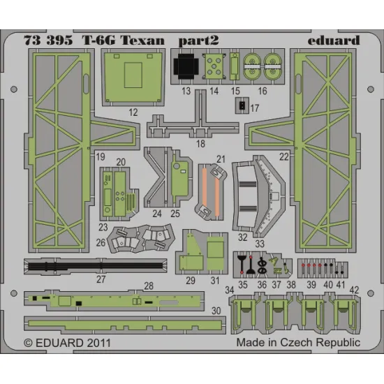 Eduard 73395 1/72 T-6G Texan Photo-Etched for Aircraft Photo etched set