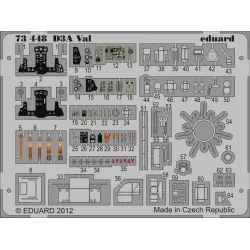 Eduard 73448 1/72 D3A Val Photo-Etched for Aircraft Photo etched set