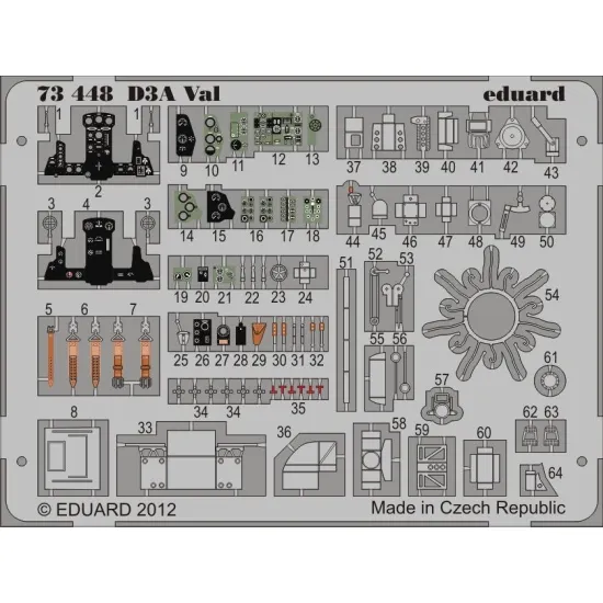 Eduard 73448 1/72 D3A Val Photo-Etched for Aircraft Photo etched set