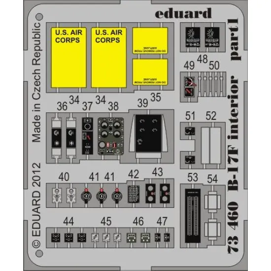 Eduard 73460 1/72 B-17F interior Photo-Etched for Aircraft Photo etched set