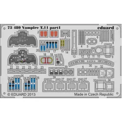 Eduard 73480 1/72 Vampire T.11 Photo-Etched for Aircraft Photo etched set
